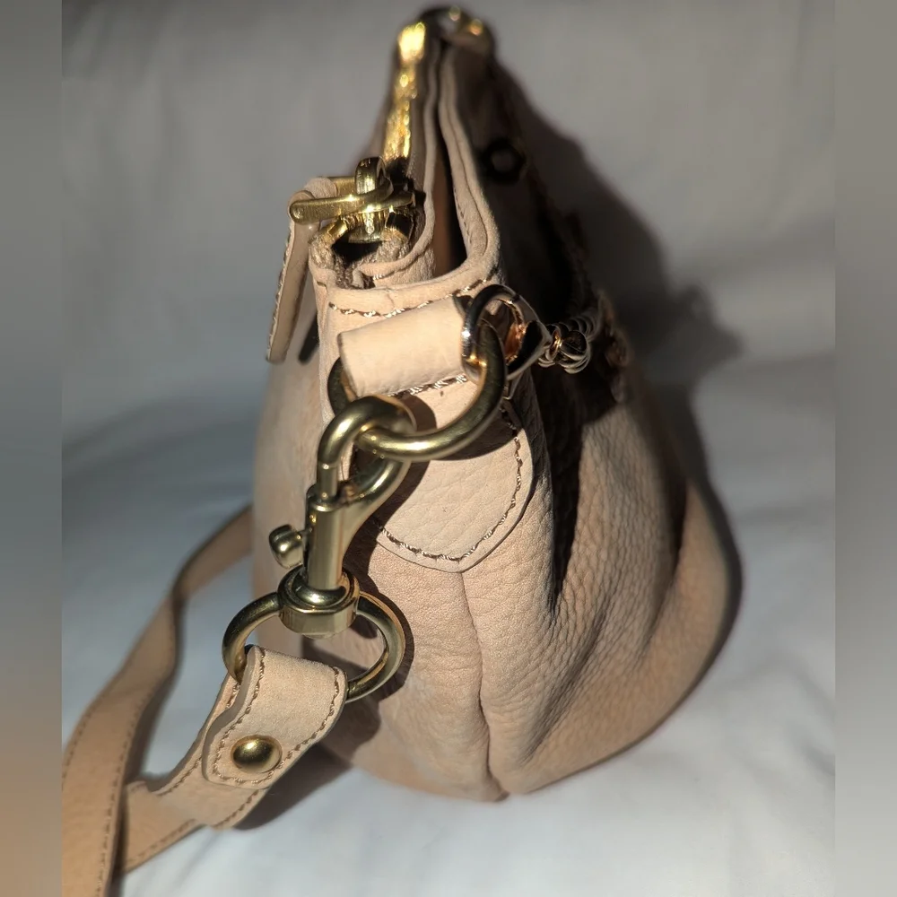 J. Crew Baby Bromton HoboTan Crossbody Bag with Chain Detail